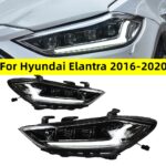 LED HeadLight Assembly For Hyundai Elantra 20 16-20 20 Matrix Front Headlights Replacement Signal Driving Light