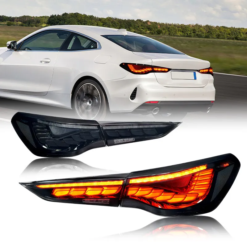 LED Steering Taillights For B-MW 4 Series G22 G23 G26 20 20-2022 Dragon Scale Style Taillight Brake Reversing Rear Lamp