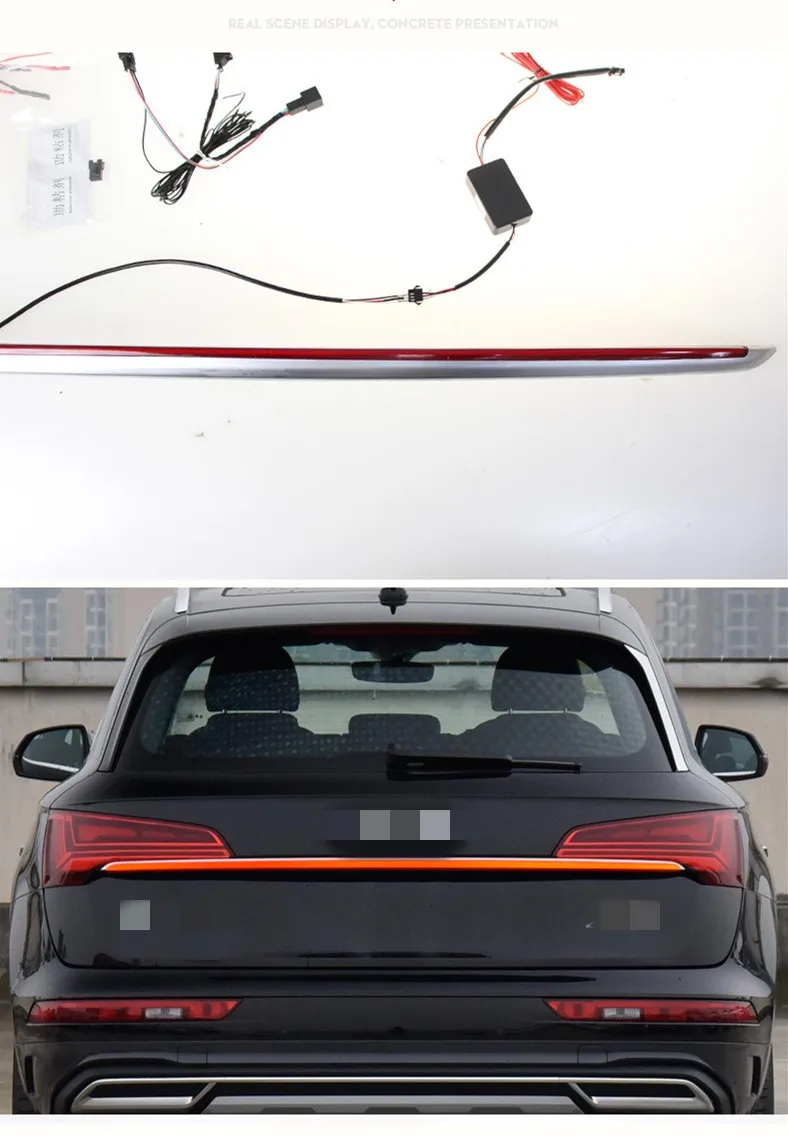 Throgh Taillights for AUDI Q5L 20 21-20 22 Rear Brake Tail Lamp DRL Streamer Turn Signal Lights