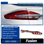 Auto Lamp for Ford Fusion 20 13-20 19 Mondeo LED Tail Lamp LED DRL Dynami Signal Brake Reverse Taillights - Image 7