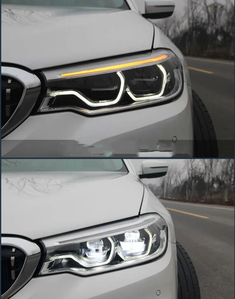 Car LED Daytime Running Lights For BMW G30 Headlights 20 17-20 20 525i 530i 535i G38 F90 Low Beam Front Lamp