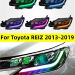 For Toyota REIZ 2013-20 19 Headlight Assembly Upgrade RGB Headlight Demon Eye Daytime Running Light