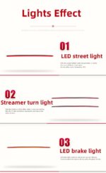 Throgh Taillights for AUDI Q5L 20 21-20 22 Rear Brake Tail Lamp DRL Streamer Turn Signal Lights - Image 4