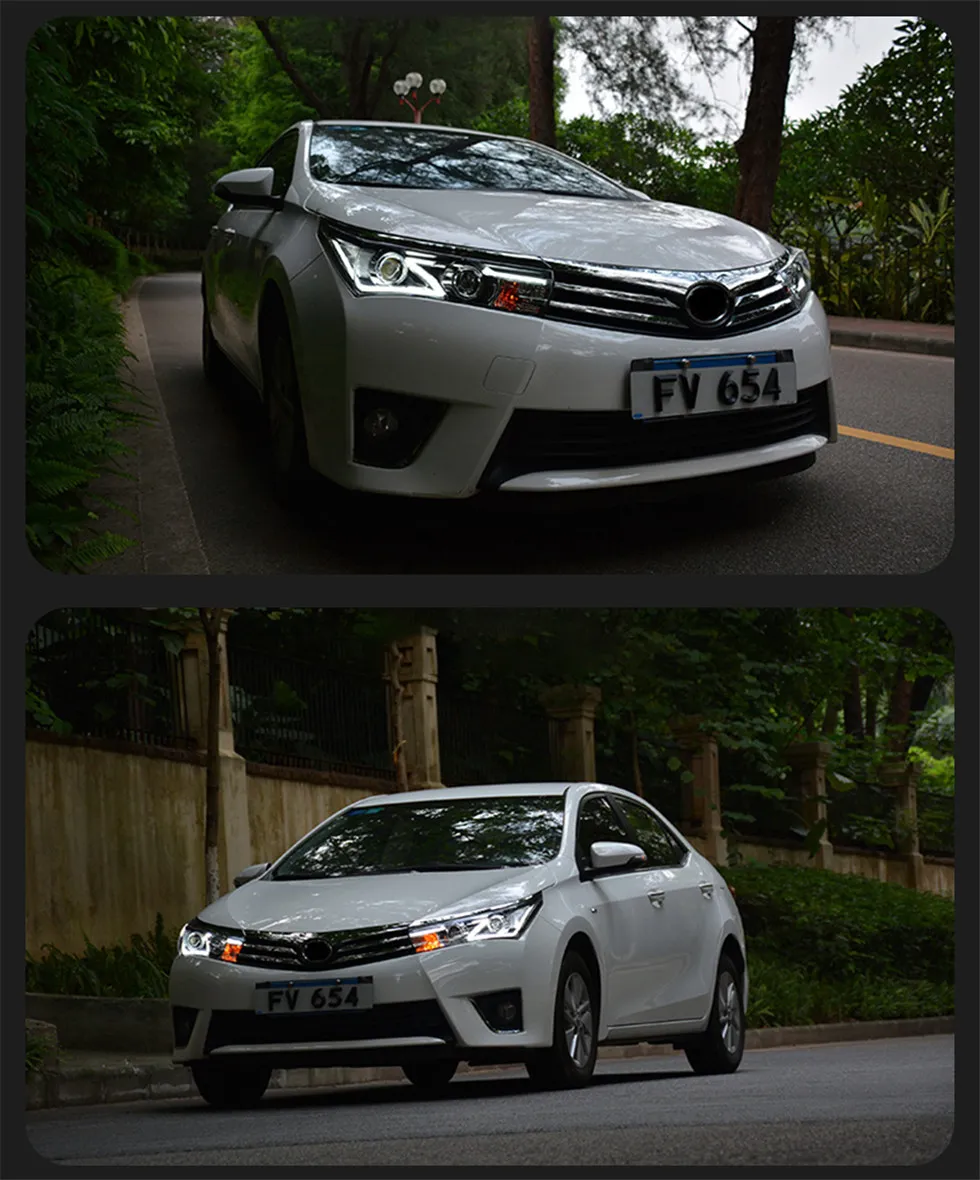 Headlights LED Bulb For Toyota Corolla 20 14-20 16 Head Lights Z Style Daytime Running Lights Turn Signal