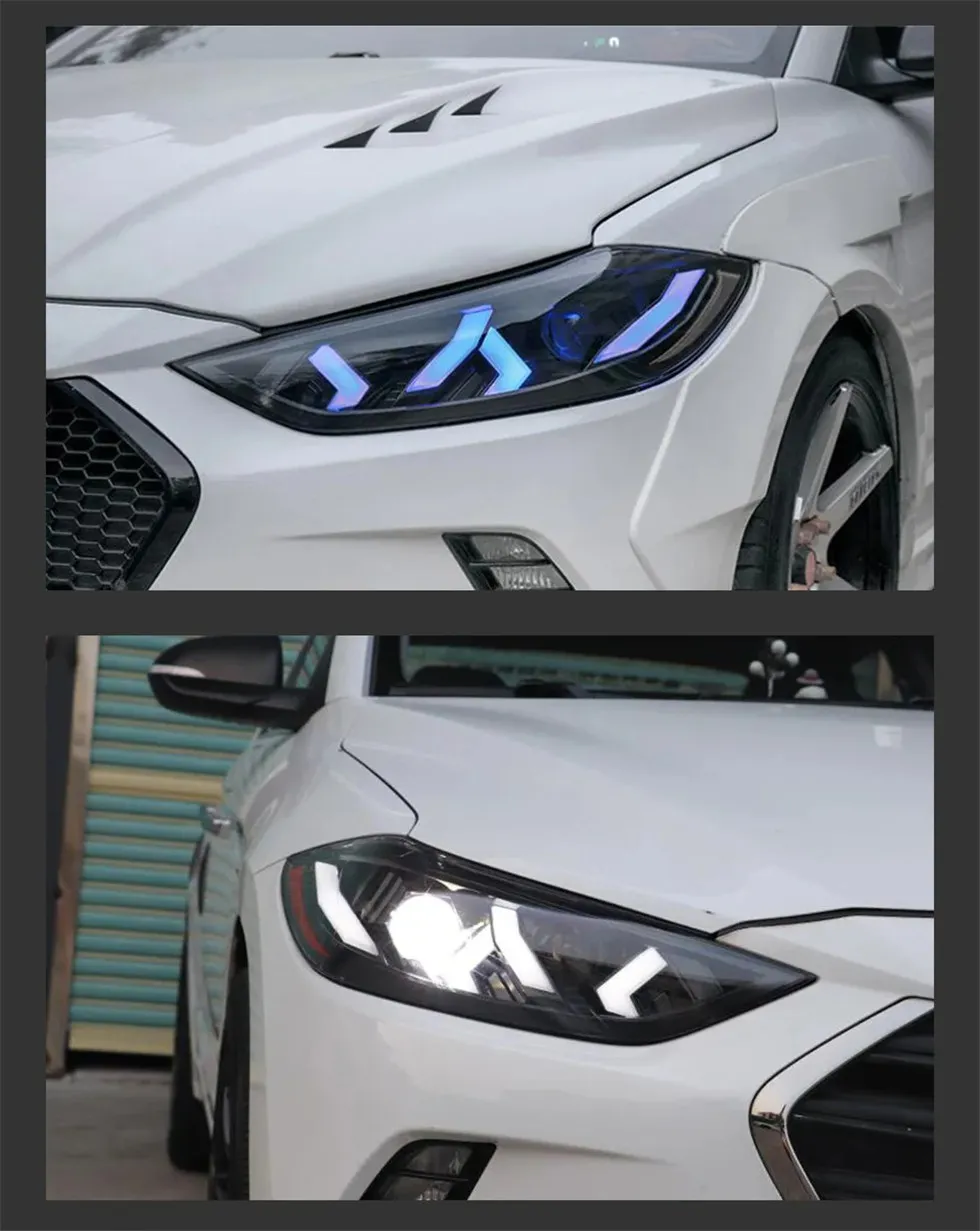 Car Styling Head Lamp for Hyundai Elantra Headlights 20 16-20 20 New Elantra Headlight Brand Eagle Eye Running Lights