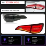 Car Styling Taillight for Toyota Vios LED Tail Light 20 18-2023 Rear Reverse DRL Turn Signal Brake Lamp Accessory - Image 6