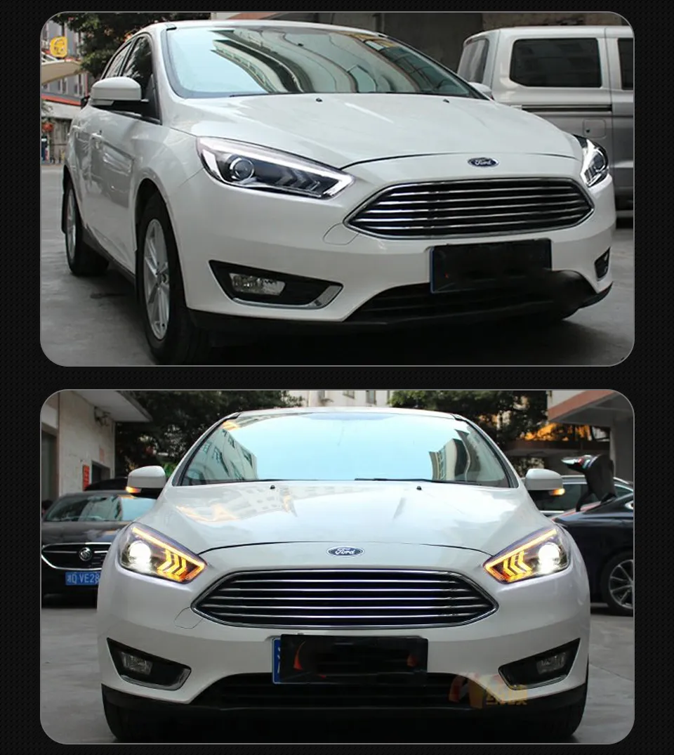Headlight LED for Ford Focus 20 15-20 17 LED Headlights Upgrade Dynamic Turn Signal Headlamp Assembly