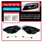 Auto Goods Head Lights for Audi Q7 2006-20 15 LED Headlight Projector Lens DRL Daytime Running Headlights Replacement - Image 9