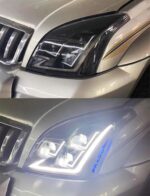 Auto Headlights for Toyota Prado LC120 2003-2009 LED Lens Head Lights High Beam Turn Signal Running Light - Image 3