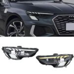 LED Headlight for Audi A3 20 21-2024 S3 A3L DRL Turn Signal High Beam Angel Eye Daytime Front Lights