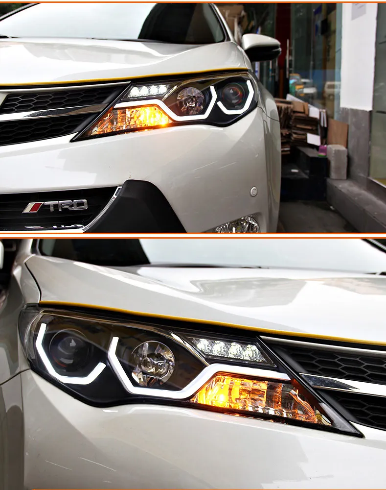 LED Headlight for Toyota RAV4 2013-20 16 LED Auto Headlights Assembly Upgrade Bicofal Lens Dynamic Signal Lamp