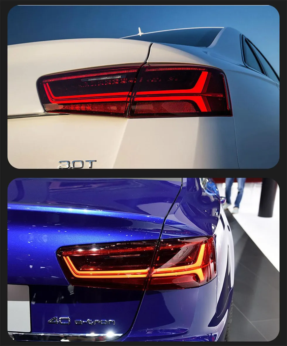 Taillights For A6 A6L C7 20 12-20 15 Tail Lights Rear Lamp LED DRL Running Signal Brake Reversing Parking Light Facelift
