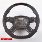 LED Racing Steering Wheel compatible for Audi A6 A8 Carbon Fiber Customized Driving Wheel - Image 5