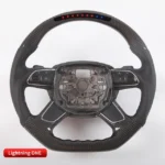 LED Racing Steering Wheel compatible for Audi A6 A8 Carbon Fiber Customized Driving Wheel - Image 7