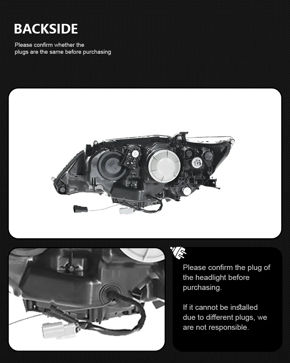 Headlight Assembly for Lexus ES200 2013-2014 ES300 Headlights LED DRL Moving Turn Signal Light Auto Accessories