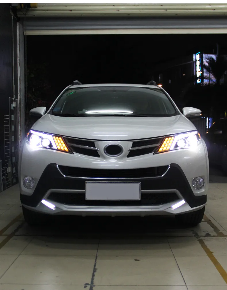 Car Headlights For RAV4 20 13-20 16 LED Headlight Assembly Upgrade DRL Xenon Bicofal Lens Tears Eye Design Lamp