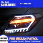 Car Lights for Nissan Patrol 2013-20 18 Y62 Car LED Front Headlight Lamp Assembly Daytime Running Light Replacement - Image 5