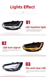 Cars For Audi A6L 2012-20 15 Headlight Assembly With Dragon Ball Full LED Headlights Daytime Turn Signals Lights - Image 4
