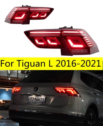 Car Tuning Taillights for VW Tiguan L 20 16-2021 Tail Light Upgrade 2022 Style Running Signal Brake Reversing Rear Lighs