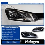 Car Styling For VW Polo 20 11-20 17 Vento Bi Xenon Beam LED Dynamic Signal Lamp Front Headlights - Image 6