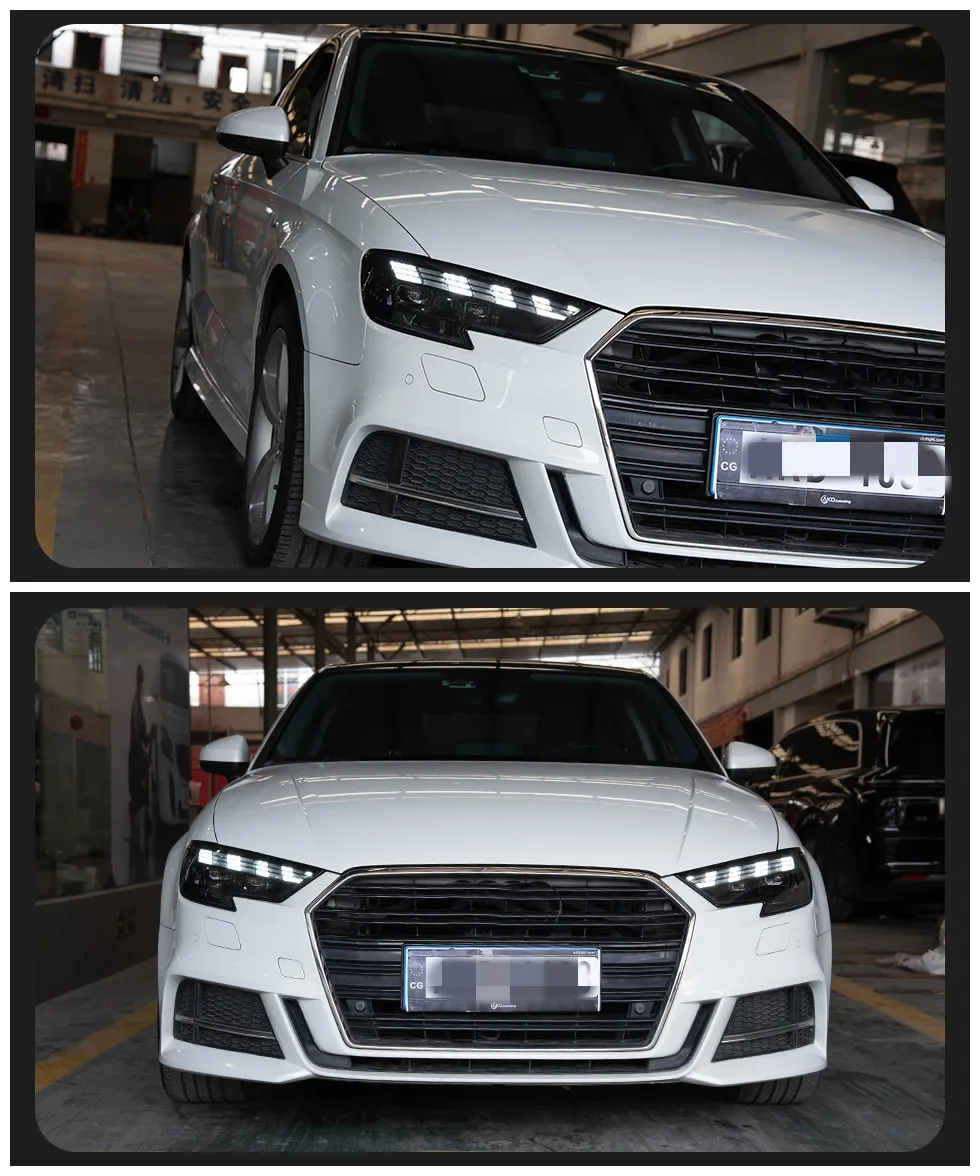 Headlight Assembly For Audi A3 Headlights 20 17-20 21 8V upgrade RS3 LED Headlight DRL Daytime Lights