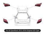 Car Tail Lights for Audi A3 LED Tail Light 2013-20 19 S3 Sportback Rear Lamp LED Turn Signal Taillight Reverse - Image 2