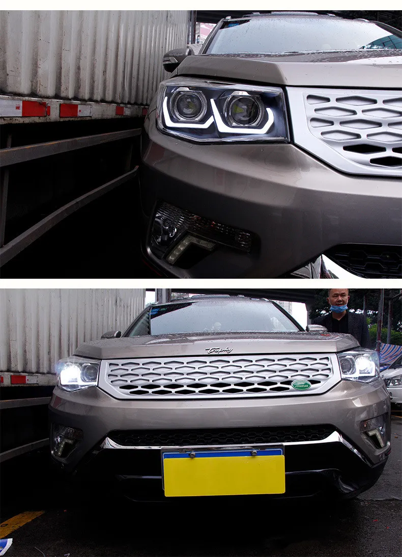 Car LED Front Headlights for CHANGAN Headlamp Assembly CS75 2014-20 17 Highlight Assisted High Beam Daytime Lights