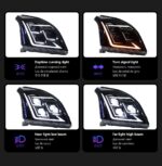 Car Styling Head Lamp for Toyota Prado Full LED Headlight Projector 3 Lens 2004-2009 Front Drl Signal Headlights - Image 3