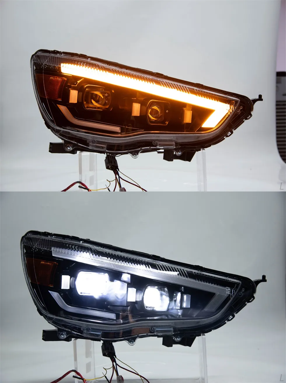 Car Headlight Assembly for Mitsubishi ASX 2013-20 19 LED Headlight DRL High Low Beam Bi LED Head Lamp Accessories