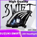 Suzuki SWIFT 20 05-20 16 Headlight Assembly Full LED Lens Projector Turn Signal Daytime Running Lights
