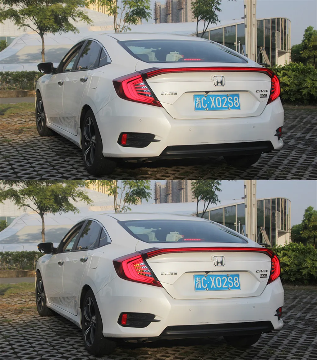 Taillights For Honda CIVIC Hatchback 20 18-20 21 LED Rear Brake Tail Light Stop Light Parking Lamp Moving Turn Signal