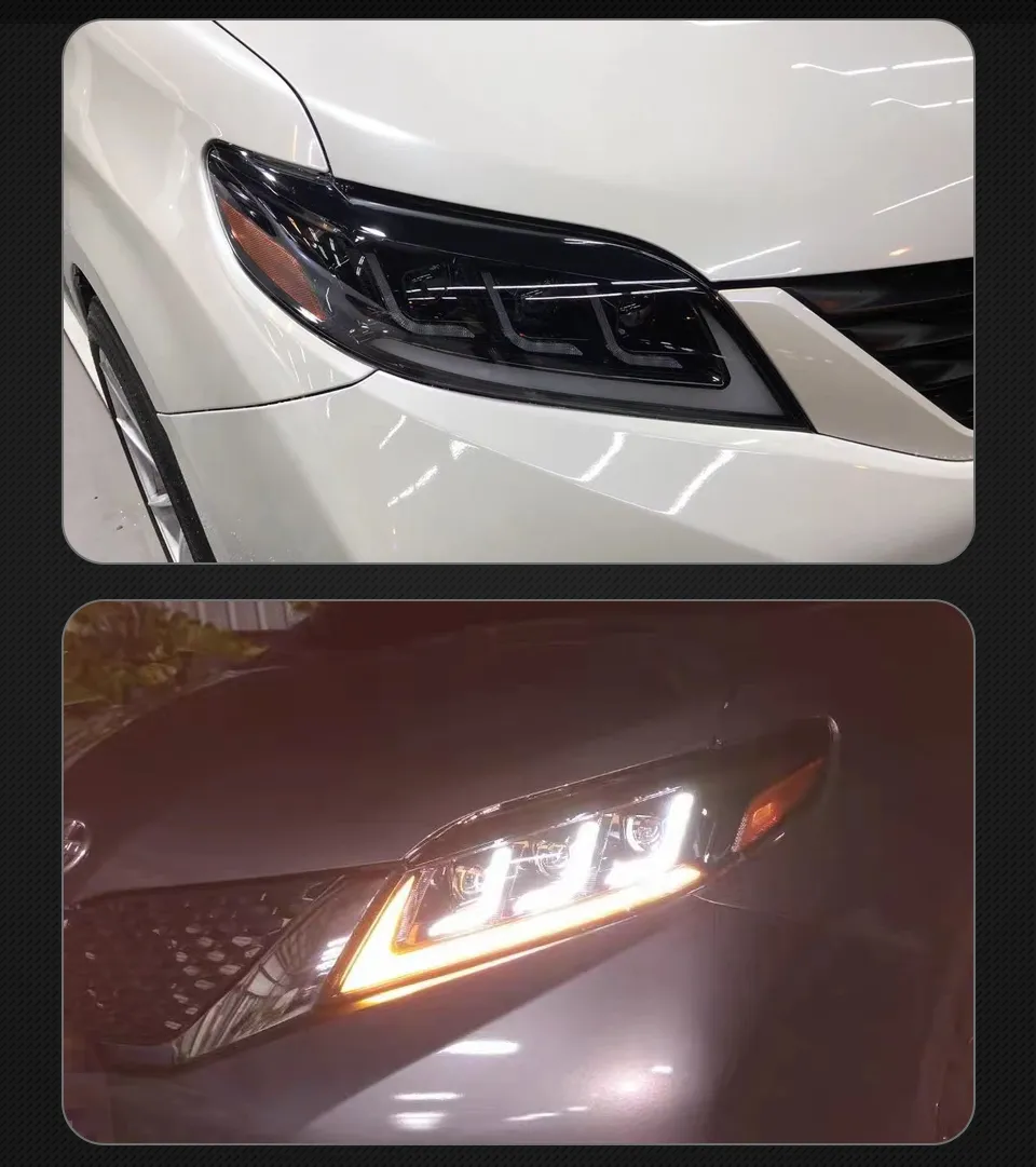 Auto Head Lamp for Toyota Sienna Headlights 2011-20 19 Sienna LED Headlight DRL Signal Hid Bi Xenon Lights