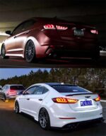 2 Colors LED Taillights for Elantra 20 16-20 20 DRL Turn Signal Lights Rear Brake Reversing Tail Light Assembly - Image 4