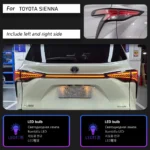 LED Styling Taillight for Toyota Sienna 20 21-2023 Upgrade Through Signal Brake Reverse Lamps Tail Light Assembly - Image 6