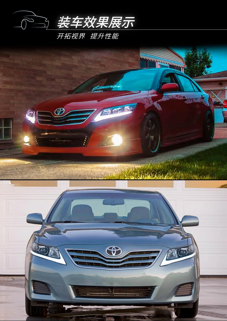Car Styling For Toyota Camry 2009-2011 Car Dynamic Turn Signal LED Headlight Assembly Upgrade LED Street Lights