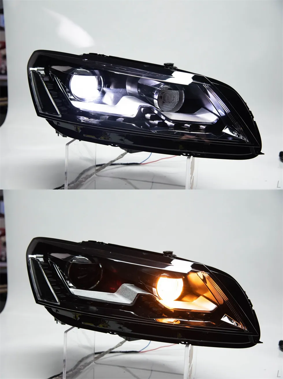 Car Lights Assembly For VW Passat B7 Headlights 2011-20 15 DRL Styling Angel Eye LED Daytime Lights Signal Lamp
