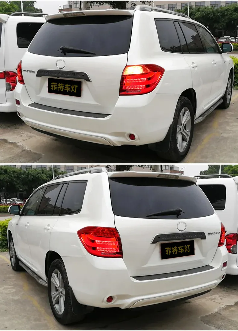 Car Tail Light for Toyota Highlander 2007-2011 Rear Lamp DRL Dynamic Signal Brake Reverse Auto Accessories