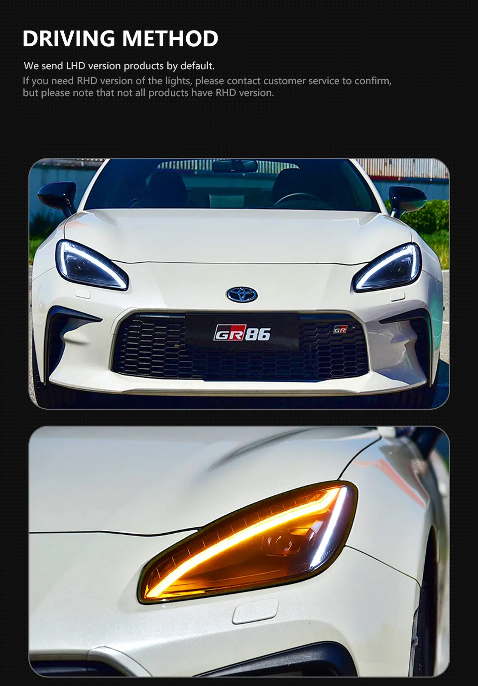 Car Light Upgrade For Subaru BRZ GR86 Headlights 20 22-2023 GR86 Headlight LED Daytime Running Lights Head Lamp Front Signal Light