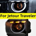 Car Headlights For Jetour Traveler Head Lights Modified Defender Style LED Streamer Signal Laser Headlights