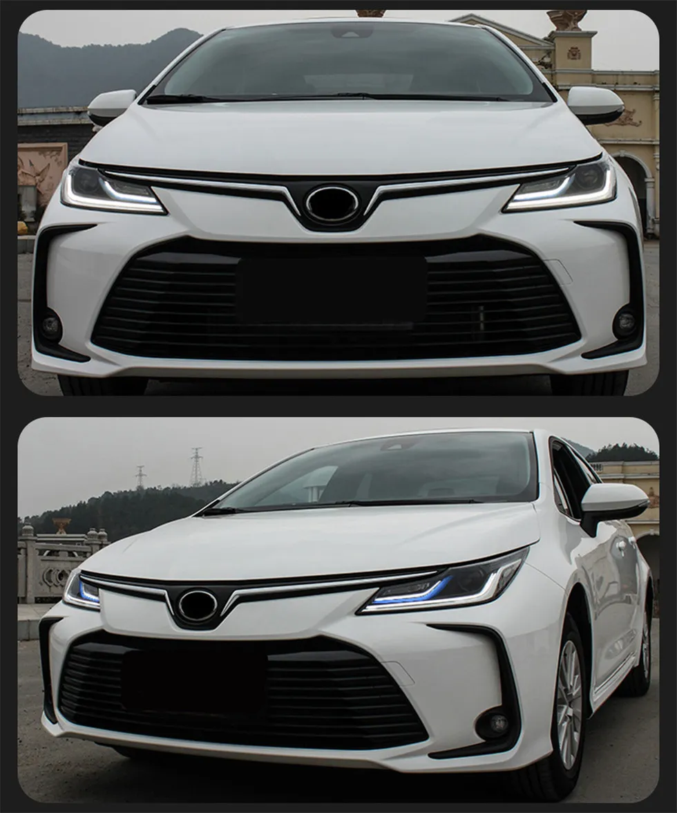 Car Styling LED Headlights For Toyota Corolla 20 19-20 21 Head Lights Sedan Style Replacement DRL Daytime lights