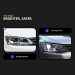 Car Lights For Jetta Headlights 2011-20 18 Upgrade LED Daytime Lights All LED DRL Signal Projector Lens Head Lamp - Image 2