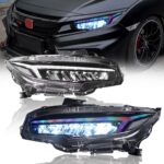 LED Headlight For HONDA CIVIC 10th 20 16-20 21 RGB Dragon Wing Style Headlight Dynamic Turning Signal Front Lamp - Image 3