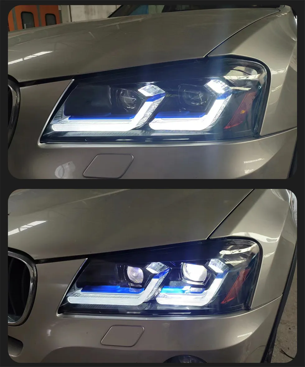 Auto Headlights Xenon For BMW X3 F25 LED Lens Headlight 2010-2013 Pre-LCI Head Lamp Front DRL Signal