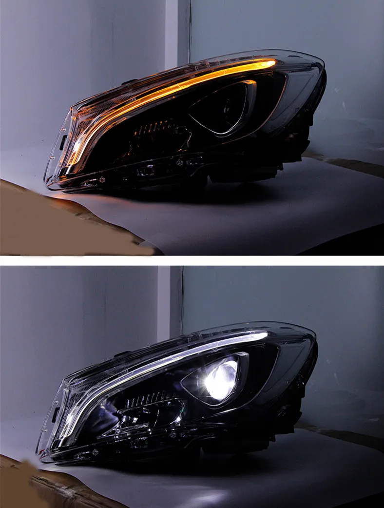 Car Front Headlamp For BENZ CLA 2014-20 19 Headlights DRL Dynamic Turn Signal High Beam Projector Lens
