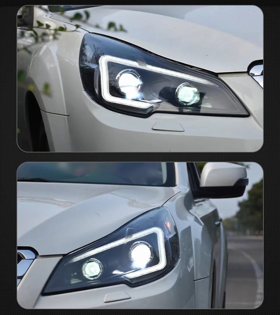Car Head Lights for Subaru Legacy 2010-20 15 Outback Upgrade LED DRL Dynamic Signal Lamp Head Light Assembly