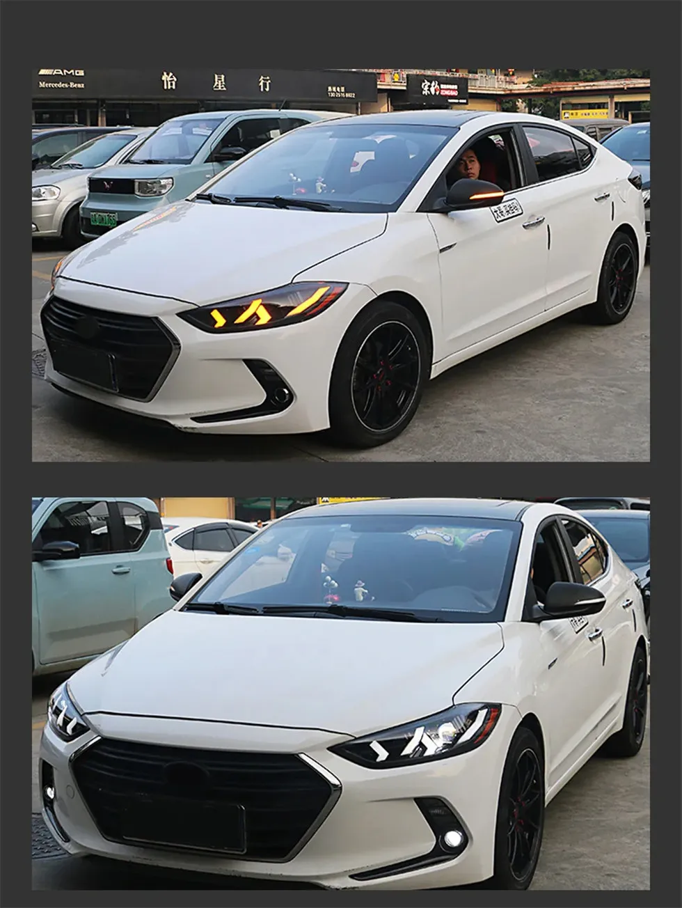 Car Styling Head Lamp for Hyundai Elantra Headlights 20 16-20 20 New Elantra Headlight Brand Eagle Eye Running Lights