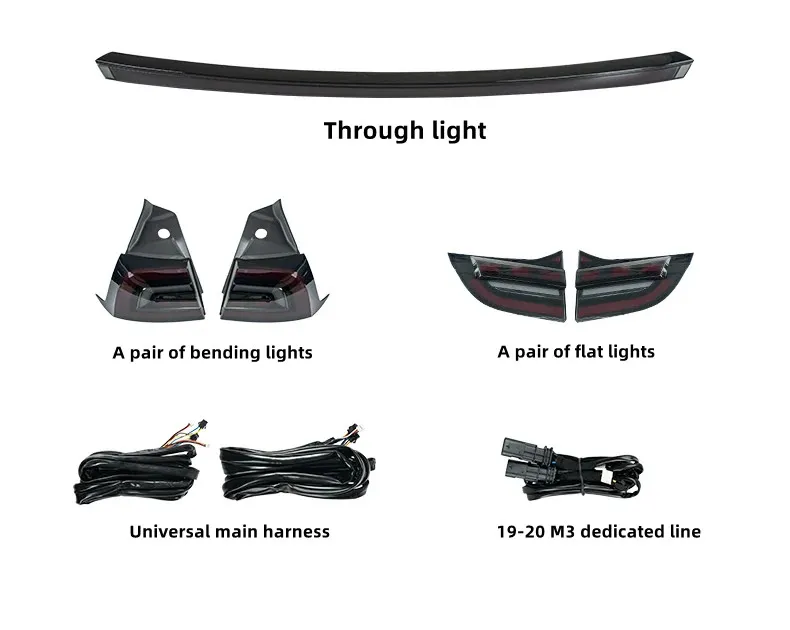 LED Taillight for Tesla Model 3 Model Y 20 18-20 23 Rear Brake Lights Starlink Cross Taillight Safety Lamp Turn Signal