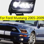 Car Headlights for Ford Mustang 2005-2010 LED Head Lamp Mustang Upgrade Headlight High Beam Turn Signal Light
