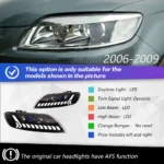 Auto Headlights for AUDI Q7 2006-20 15 LED High Beam Laser Lens LED DRL Running Water Turn Signal Lamp - Image 6