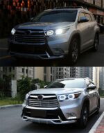 Car Head Lights Parts For New Kluger 20 15-20 17 highlander LED Front Headlight Replacement DRL Daytime light Projector Facelift - Image 5